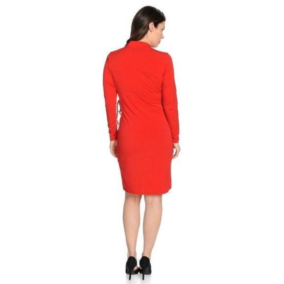 Black Corset Style Side Wrap Tunic Dress - Picture 3 of 5